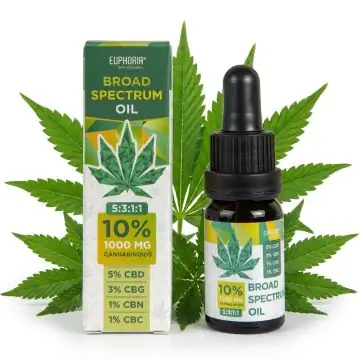 Euphoria Broad Spectrum CBD Öl 10% in 10 ml Tropfflasche