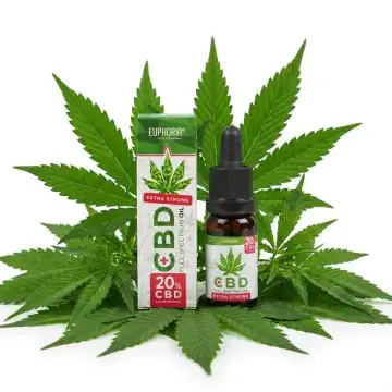 Euphoria CBD Öl 20% Vollspektrum in Glasflasche mit Pipette