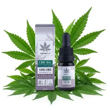 Cannaline Premium CBD-Öl 10% in Braunglasflasche mit Pipette
