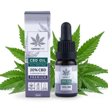 Cannaline Premium CBD Oil 20% hochkonzentriertes Hanf-Öl in Dunkelglasflasche mit Tropfpipette
