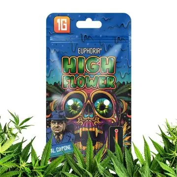Euphoria High Flowers Al Capone Doypack 1g Hanfblüten mit Al Capone Schriftzug