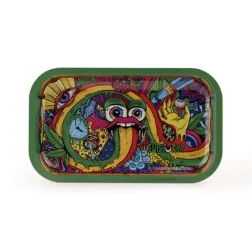 Euphoria Metal Rolling Tray Vibrant Drehtablett aus Metall mit farbenfrohem Motiv