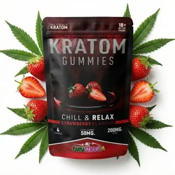 CANNAShock Kratom Gummies Strawberry