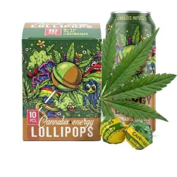 Euphoria Cannabis Lutscher mit Cannabis-Energy-Geschmack einzeln verpackt