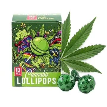 Euphoria Cannabis Lutscher Cannabis grüner Lolli mit Hanfextrakt und Krautaroma