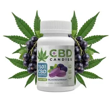 Euphoria CBD Bonbons Blackcurrant Metalldose mit fruchtigen Cannabidiol-Bonbons