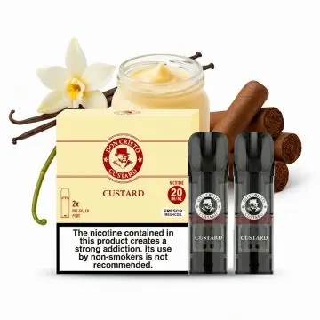 Don Cristo Pods Custard Vape Pod mit herber Tabak- und cremiger Vanillepudding-Note