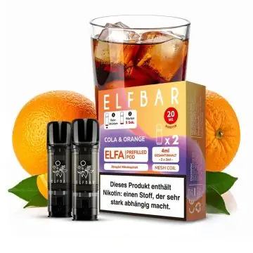 Elf Bar ELFA Prefilled Pods Cola Orange Liquid-Pod im Doppelpack