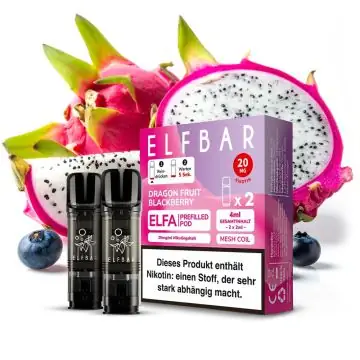 Elf Bar ELFA Prefilled Pods Dragonfruit Blackberry Doppelpackung mit zwei vorbefüllten Liquid Pods