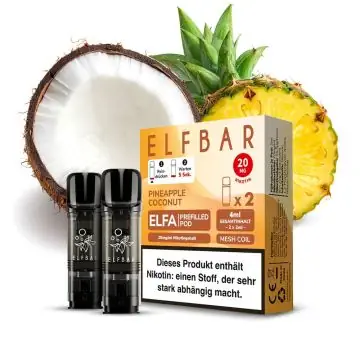 Elf Bar ELFA Prefilled Pods Pineapple Coconut E-Zigarette Ersatz-Pod