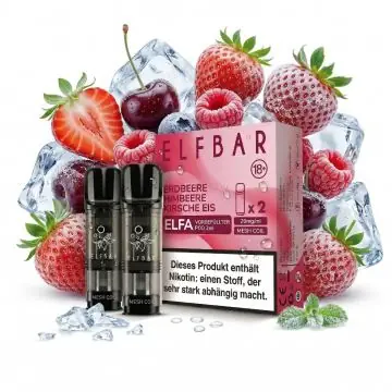Elf Bar ELFA Prefilled Pods Strawberry Raspberry Cherry Ice Doppelpack mit zwei vorbefüllten Liquid-Pods
