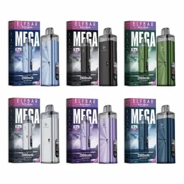 Elfbar Elfx Mega Kit E-Shisha Pod System in der Nahaufnahme