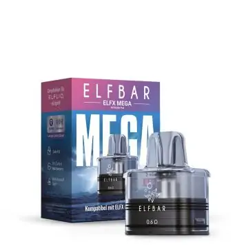 Elfbar Elfx Mega Pod 5ml wiederbefüllbarer Leerpod mit 5ml Tankvolumen