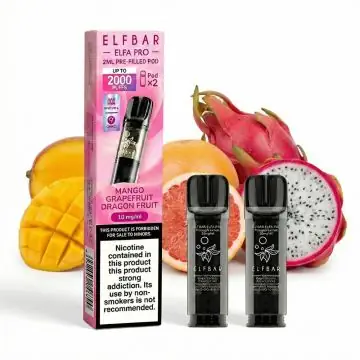 Elf Bar ELFA Prefilled Pods Mango Grapefruit Dragonfruit Doppelpackung mit zwei vorbefüllten Liquid Pods