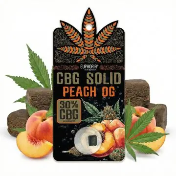 Euphoria 30 % CBG Solid Hash Peach OG – harziges CBG Haschisch-Extrakt mit fruchtigem Pfirsich-Aroma