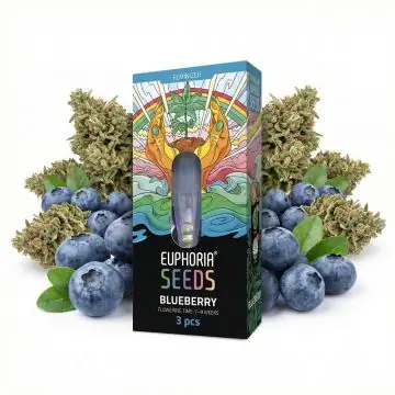 Euphoria Blaubeerfeminisierte Cannabissamen Premium Hanfsamen Verpackung