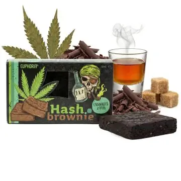 Euphoria Brownie Cannabis & Rum - Saftiges Hanfgebäck mit Schokolade