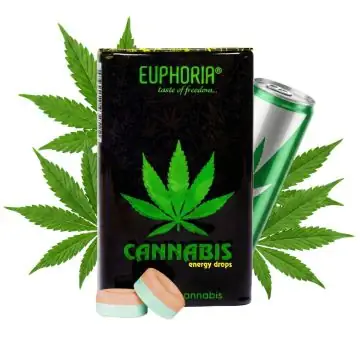 Euphoria Cannabis Energietropfen Pipettenflasche mit natürlichem Hanfextrakt
