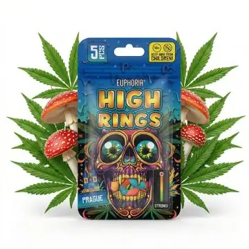 Euphoria High Rings Prague Gummiringe mit Hanf-Terpenen in der Produktverpackung