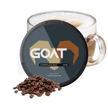 GOAT Nicotine Pouches Cappuccino Strong Dose mit tabakfreien Kaffeegeschmack-Nikotinbeuteln