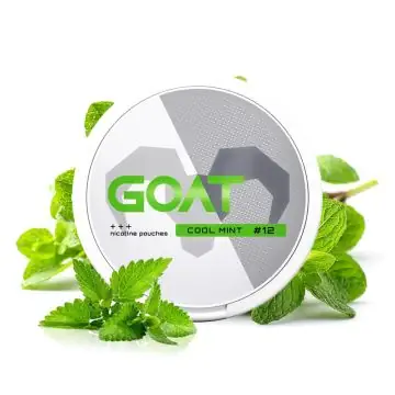 GOAT Nicotine Pouches Cool Mint Medium All-White Dose im schlanken Format mit frischem Minz-Design