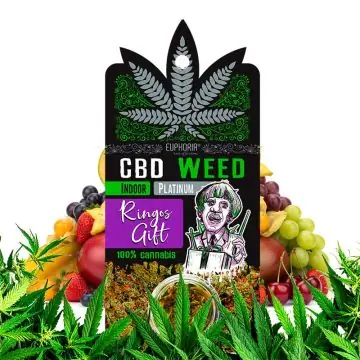 Euphoria CBD Weed Ringos Gift 0,7 g getrocknete CBD-Blüten in der Verpackung