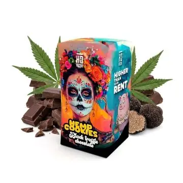 HEAVENS HAZE Hemp Cookies Black Truffle Chocolate Packung mit feinen Hanf-Keksen