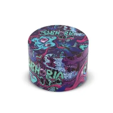 Euphoria Metal Grinder Psychedelic vierteilige Kraeutermuehle aus Metall im bunten Design