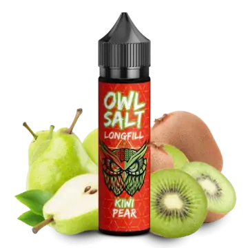 OWL Salt Kiwi Pear Aroma in der 60ml Longfill-Flasche vor neutralem Hintergrund