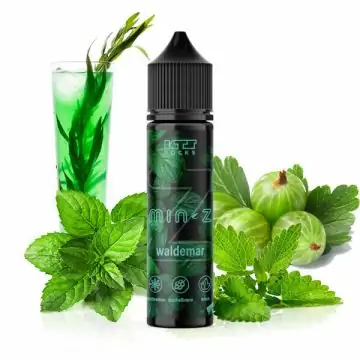 KTS Min-Z Serie Waldemar Aroma 10ml Longfill Flasche mit Waldmeister- und Minz-Design