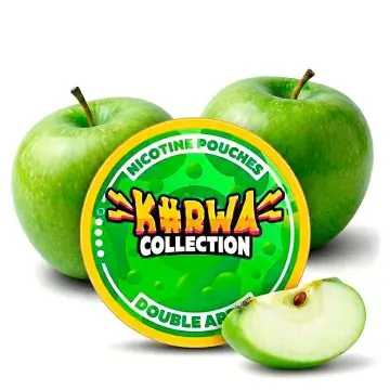 Kurwa Collection Double Apple Nicotine Pouches Dose mit herrlich frischem Doppelapfel-Aroma
