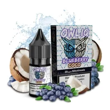 OWLIQ Nikotinsalz Overdosed Blueberry Coco 10ml Liquidflasche für E-Zigaretten