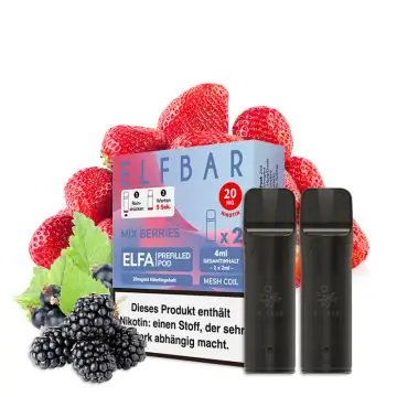 Elf Bar ELFA Prefilled Pods Mix Berries im 2er-Pack mit intensivem Beerengeschmack