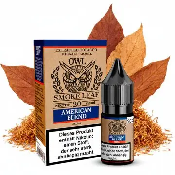 OWL Smoke Leaf American Blend Nikotinsalz Liquid Flasche