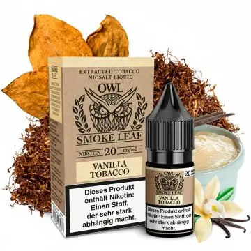OWL Smoke Leaf Vanilla Tobacco Nikotinsalz Flasche in 10ml mit Tabak- und Vanillegeschmack