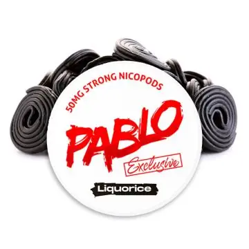 Pablo Nicotine Pouches Exclusive Liquorice Dose mit herben Lakritz-Nikotinbeuteln im Slim-Format
