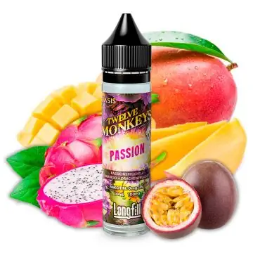 Twelve Monkeys Passion Aroma Flasche für E-Zigaretten mit exotischem Passionsfrucht-Geschmack