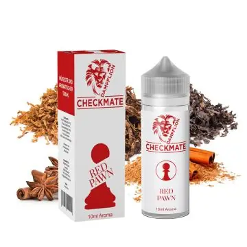 Dampflion Red Pawn Aroma 10ml Longfill Flasche mit Checkmate Motiv für E-Zigaretten