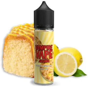 Vampire Vape Sweet Lemon Pie Longfill Flasche mit gelbem Etikett und Zitronen-Symbol