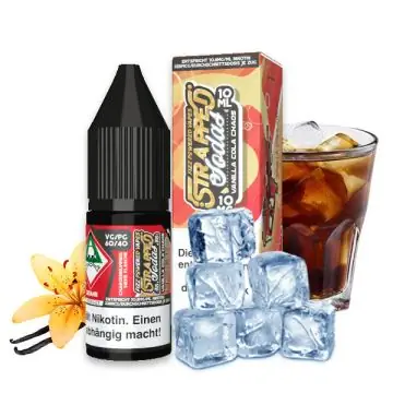 Strapped Vanilla Cola Chaos Nikotinsalz Liquid Flasche in Verpackung mit Cola Geschmack
