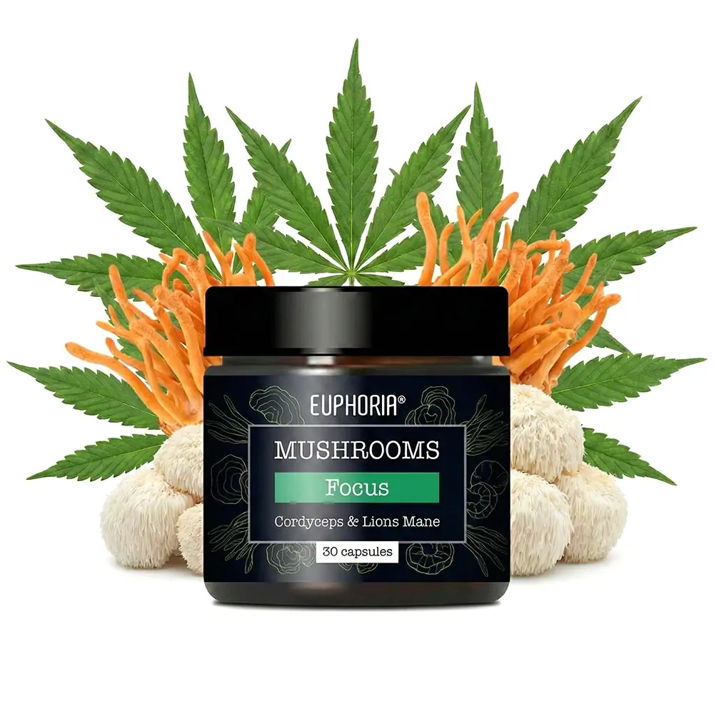 Euphoria Mushrooms Focus Blend Cordyceps & Lions Mane