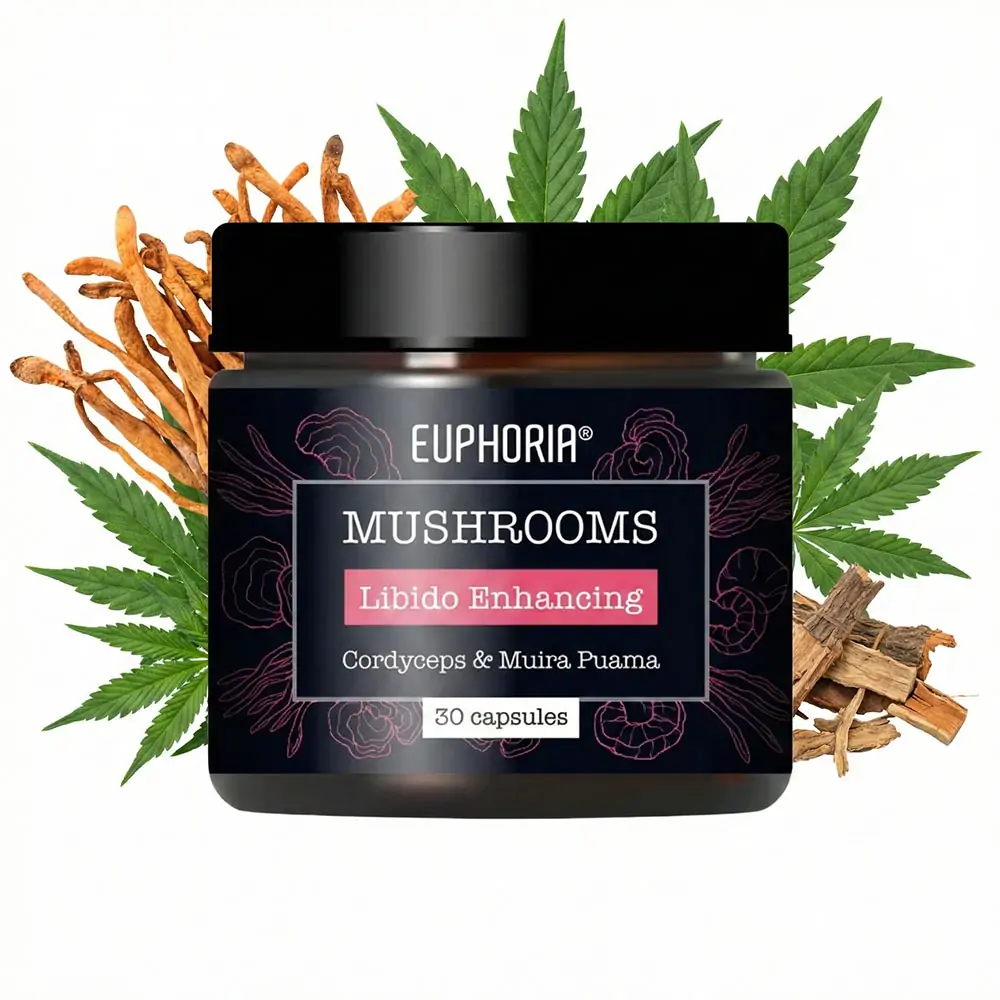 Euphoria Mushrooms Libido Enhancing Blend Cordyceps & Muira Puama
