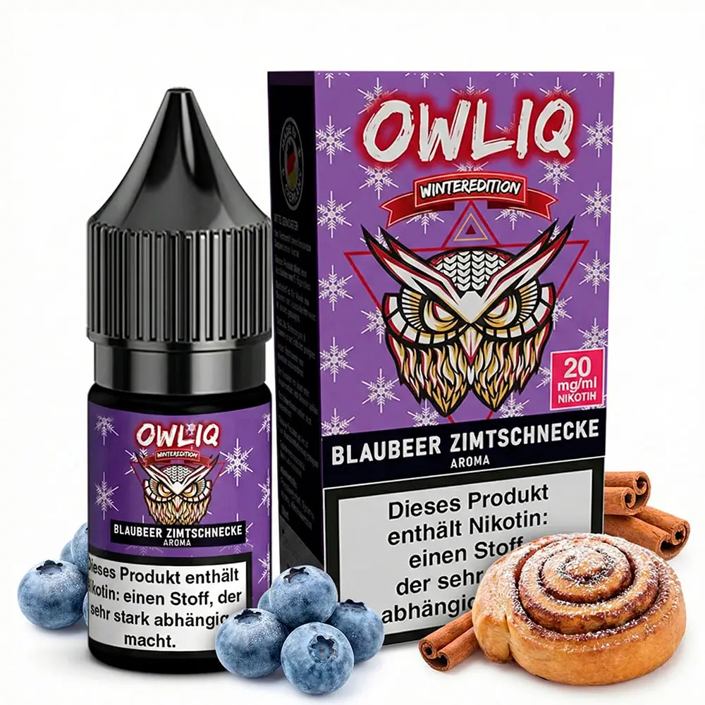 OWLIQ Nikotinsalz Overdosed Blaubeer Zimtschnecke