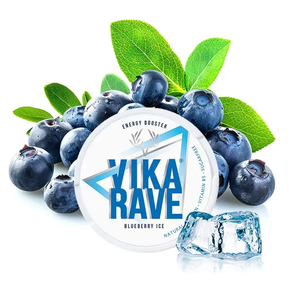 VIKA Rave Koffein Pouches Blueberry Ice