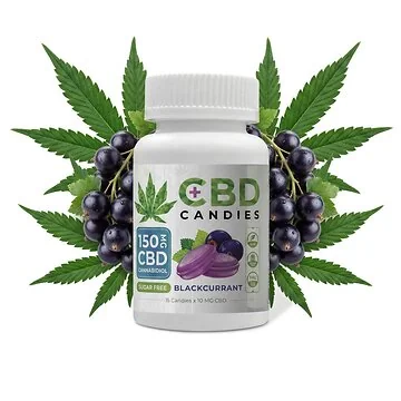 Euphoria CBD Bonbons Blackcurrant Metalldose mit fruchtigen Cannabidiol-Bonbons