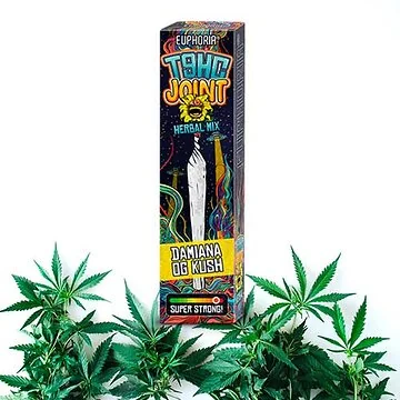 Euphoria T9HC Herbal Mix Damiana OG Kush Pre-Rolled Joint in wiederverschließbarer Schutzhülle