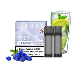 Elf Bar ELFA Prefilled Pods Blue Razz Lemonade Verpackung Vorderseite
