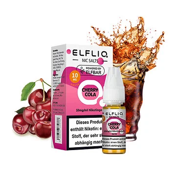 ELFLIQ Cherry Cola Nikotinsalz Liquid Flasche von ELFBAR für nachfüllbare E-Zigaretten