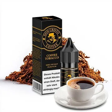 Don Cristo Nic Salt Coffee Liquid 10ml Flasche mit Kaffeebohnen und Zigarren-Design