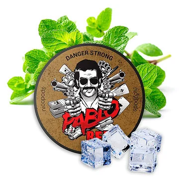 Dose der Pablo Nicotine Pouches Red im schlanken Slim-Format mit rotem Design auf weißem Hintergrund